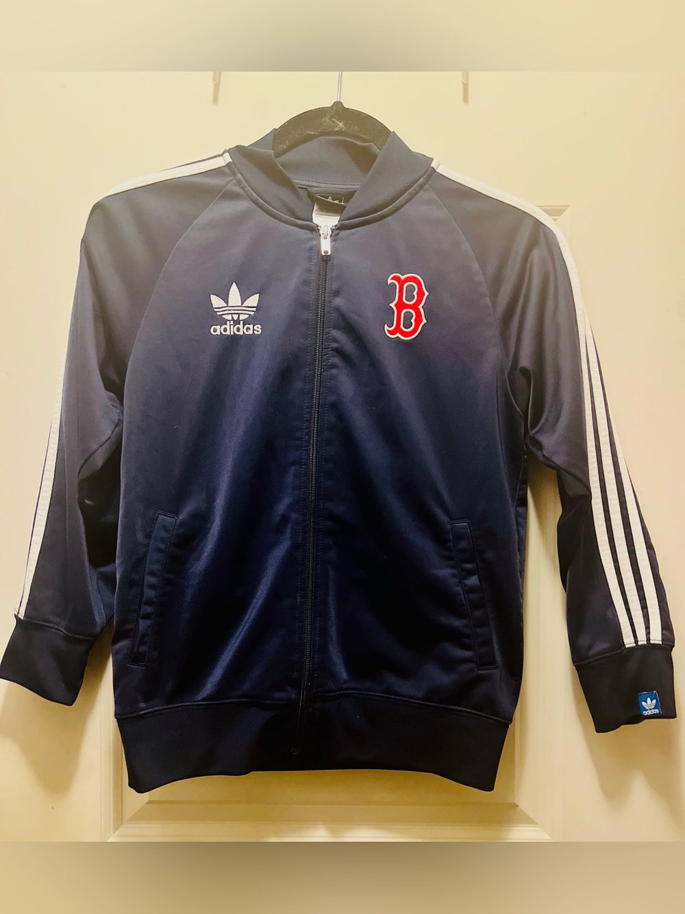 Vintage Adidas Originals x MLB Boston Red Sox Track Jacket - Youth -Trefoil Logo